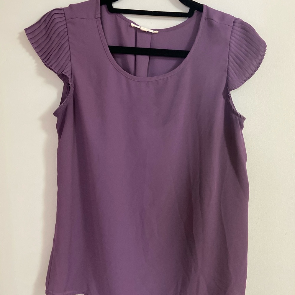 Lavender Flutter Sleeve Top